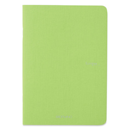 Fabriano EcoQua Staplebound Notebook - Lime, 8.3" x 5.8", Blank (front view)