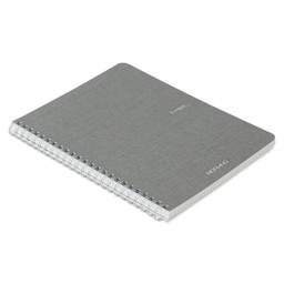 Fabriano EcoQua Spiral Notebook - Gray, 8.3" x 5.8", Graph (side view)
