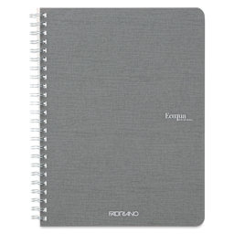 Fabriano EcoQua Spiral Notebook - Gray, 8.3" x 5.8", Graph (front view)