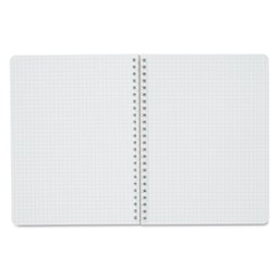 Fabriano EcoQua Spiral Notebook - Red, 8.3" x 5.8", Graph (open to show paper)