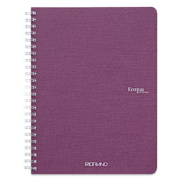 Fabriano EcoQua Spiral Notebook - Wine, 8.3" x 5.8", Graph (front view)