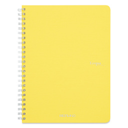 Fabriano EcoQua Spiral Notebook - Yellow, 8.3" x 5.8", Graph (front view)