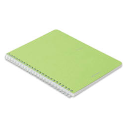 Fabriano EcoQua Spiral Notebook - Lime, 8.3" x 5.8", Graph (side view)