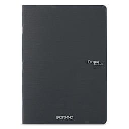 Fabriano EcoQua Staplebound Notebook - Black, 11.7" x 8.3", Lined (front view)