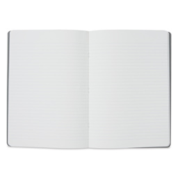 Fabriano EcoQua Staplebound Notebook - Gray, 11.7" x 8.3", Lined (open to show paper)
