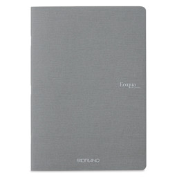 Fabriano EcoQua Staplebound Notebook - Gray, 11.7" x 8.3", Lined (front view)