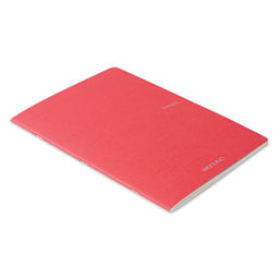Fabriano EcoQua Staplebound Notebook - Red, 11.7" x 8.3", Lined (side view)