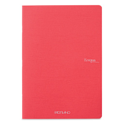 Fabriano EcoQua Staplebound Notebook - Red, 11.7" x 8.3", Lined (front view)