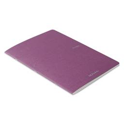 Fabriano EcoQua Staplebound Notebook - Wine, 11.7" x 8.3", Lined (side view)