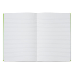 Fabriano EcoQua Staplebound Notebook - Lime, 11.7" x 8.3", Lined (open to show paper)
