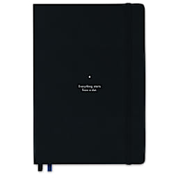 Leuchtturm1917 Bauhaus Notebook - Black/Royal Blue, 5-3/4" x 8-1/4", Dotted (front cover without label)