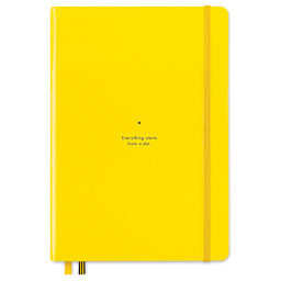 Leuchtturm1917 Bauhaus Notebook - Lemon/Black, 5-3/4" x 8-1/4", Dotted (front cover without label)