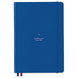 Leuchtturm1917 Bauhaus Notebook - Royal Blue/Red, 5-3/4" x 8-1/4", Dotted (front cover without label)