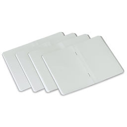 Fabriano EcoQua Staplebound Notebooks - Pkg of 4, Winter Colors, 3.5" x 5.5", Blank, open