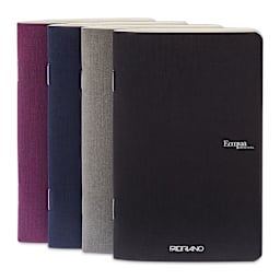 Fabriano EcoQua Staplebound Notebooks - Pkg of 4, Winter Colors, 3.5" x 5.5", Blank