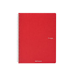 Fabriano Eco Qua Spiral Blank Red - 70 Shts./Bk.