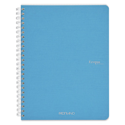 Fabriano EcoQua Spiral Notebook - Turquoise, 8.3" x 5.8", Blank, front