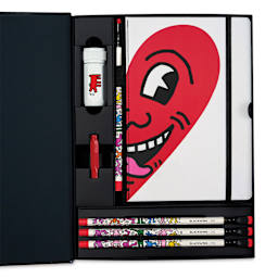 Blackwing x Keith Haring Volumes 292 Essential Gift Box Set - Smiling Heart, open packaging