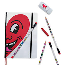 Blackwing x Keith Haring Volumes 292 Essential Gift Box Set - Smiling Heart, contents