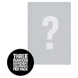 Uglybooks Perfect Bound Notebook - NO.1 Mystery, 5-3/4" x 4", 135 gsm, Pkg of 3, front, three random colors