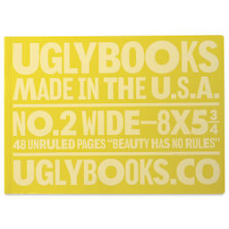 Uglybooks Perfect Bound Notebook - NO.2 Mystery, 5-3/4" x 8", 135 gsm, Pkg of 3, front of package