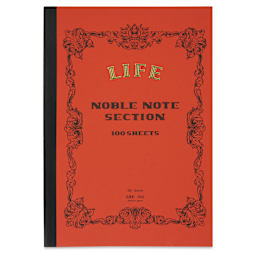 Life Noble Notebook - 7" x 10", B5, Orange, Grid, front cover