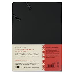 Life Stationery Noble Notebook - 6" x 8", A5, Grid, 96 Pages, back of packaging
