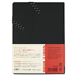 Life Stationery Noble Notebook - 4" x 6", A6, Grid, 96 Pages, back of packaging