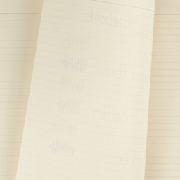 Life Stationery Noble Notebooks, bleed of pen marks on lined paper