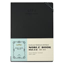 Life Stationery Noble Notebook - 6" x 8", A5, Ruled, 96 Pages, front of packaging