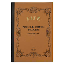 Life Noble Notebook - 7" x 10", B5, Brown, Blank, front cover