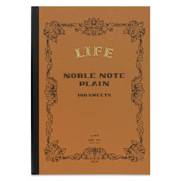 Life Noble Notebook - 8" x 12", A4, Brown, Blank, front cover
