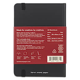 Karst Stone Paper Sketchbook - A6, 4-1/10" x 5-4/5", 96 Pages, back