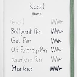 Karst Stone Paper Notebooks, swatch of pen marks on blank paper
