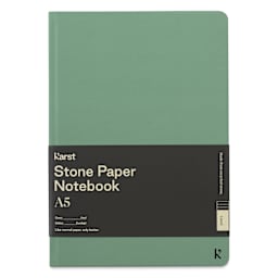 Karst Stone Paper Notebook - Eucalyptus, A5, Lined, front