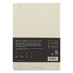 Karst Stone Paper Notebook - Stone, A5, Dot Grid, back