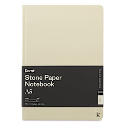 Karst Stone Paper Notebook - Stone, A5, Lined, front