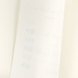 Leuchtturm1917 411 Notebooks, bleed of pen marks on blank paper