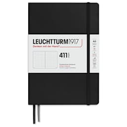Leuchtturm1917 411 Notebook - Black, 5-3/4" x 8-1/4", Dot Grid