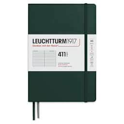 Leuchtturm1917 411 Notebook - Forest Green, 5-3/4" x 8-1/4", Ruled