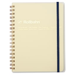 Delfonics Rollbahn Clear Plastic Notebook - 5-1/2" x 7", Clear, front cover