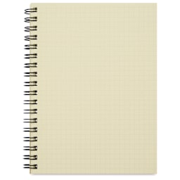 Delfonics Rollbahn Clear Plastic Notebook - 5-1/2" x 7", Grey, open