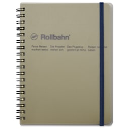 Delfonics Rollbahn Clear Plastic Notebook - 5-1/2" x 7", Grey, front cover