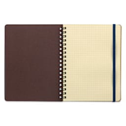 Delfonics Rollbahn Cap-Martin Notebook - 5-1/2" x 7", Blue, inside cover
