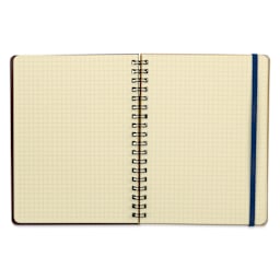 Delfonics Rollbahn Cap-Martin Notebook - 5-1/2" x 7", Blue, open