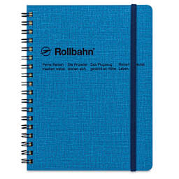 Delfonics Rollbahn Cap-Martin Notebook - 5-1/2" x 7", Blue, front cover