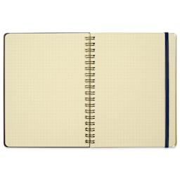 Delfonics Rollbahn Cap-Martin Notebook - 5-1/2" x 7", Dark Blue, open