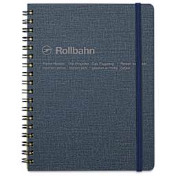 Delfonics Rollbahn Cap-Martin Notebook - 5-1/2" x 7", Dark Blue, front cover