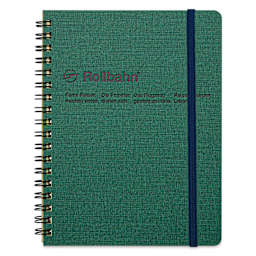 Delfonics Rollbahn Cap-Martin Notebook - 5-1/2" x 7", Green, front cover