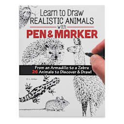 Learn to Draw Realistic Animals with Pen and Marker, Book Cover